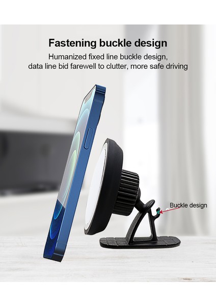 Manyetik Araç Telefonu Tutucu Şarj Aleti Standı Iphone 12 Şarj Cihazı Dock Istasyonu Için Şarj Dock'u (Şarj Cihazı Dahil Değildir) (Yurt Dışından)