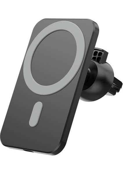 F18 15W Metal Cam Araba Hava Çıkış Braketi Iphone 12 Serisi Için Magsafe Manyetik Kablosuz Şarj Cihazı (Yurt Dışından)