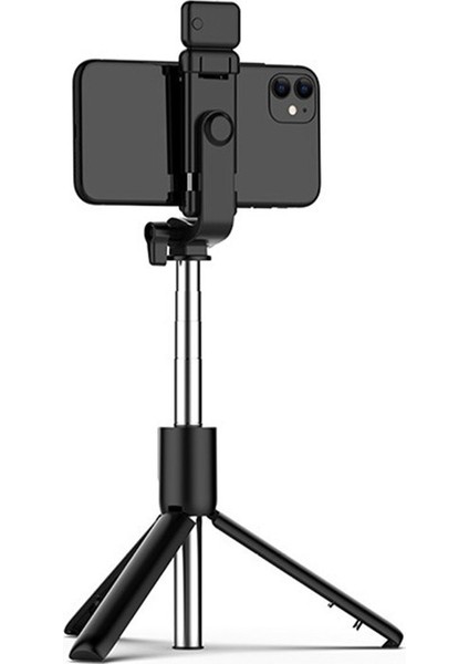 Ios Android Için Kablosuz Bluetooth Telefon Selfie Çubuğu Katlanabilir Tripod Deklanşör Uzaktan Kumanda (Yurt Dışından)