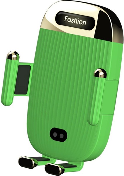 S18 15W Araç Kablosuz Şarj Aleti Telefon Tutucu, Renk: Yeşil (Yurt Dışından)