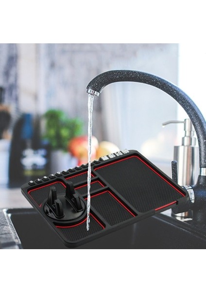 Araç Içi Araç Çok Fonksiyonlu Gösterge Paneli Depolama Pedi Araç Telefonu Braketi Durdurmalı Kaymaz Ped, Stil: Stereo Mavi Daire (Yurt Dışından) modelleri