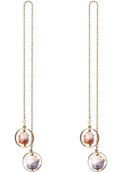 2x Şanslı Kedi Araba Aksesuarları Seramik Heykeli Kolye Seramik Şanslı Kedi Araba Kolye Araba Dikiz Aynası Araba Kolye (Yurt Dışından) modelleri