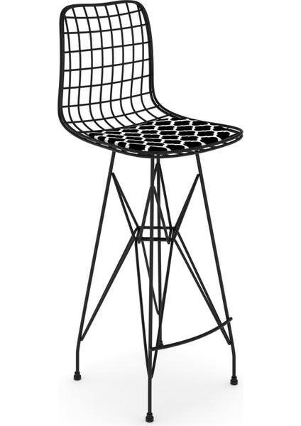 Knsz kafes tel bar sandalyesi 1 li zengin syhviona 75 cm oturma yüksekliği ofis cafe bahçe mutfak fiyatları