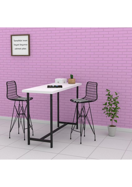Knsz kafes tel bar sandalyesi 1 li zengin syhtuan 75 cm oturma yüksekliği ofis cafe bahçe mutfak