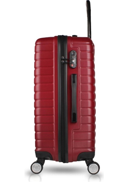 Croc Abs Kabin Orta Büyük ve Makyaj Boy Bordo 4'lü Travel Valiz Seti fırsatları