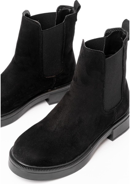 02-2137 Siyah Süet Lastikli Günlük Kadın Bot fırsatları