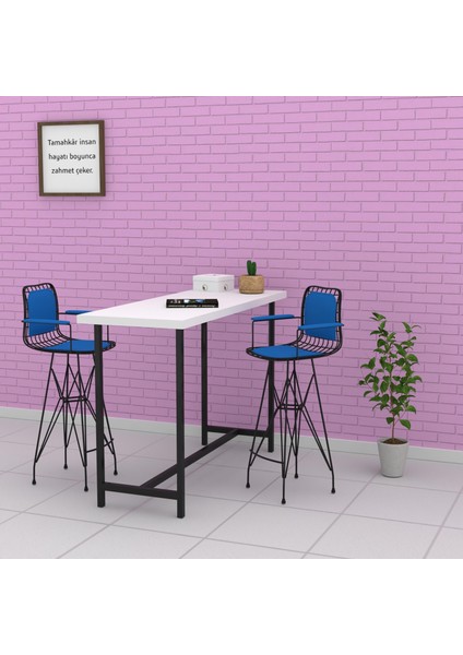 Knsz kafes tel bar sandalyesi 1 li zengin syhmvi kolçaklı sırt minderli 75 cm oturma yüksekliği ofis cafe bahçe mutfak