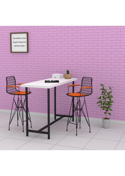 Knsz kafes tel bar sandalyesi 1 li zengin syhtrn kolçaklı 75 cm oturma yüksekliği ofis cafe bahçe mutfak