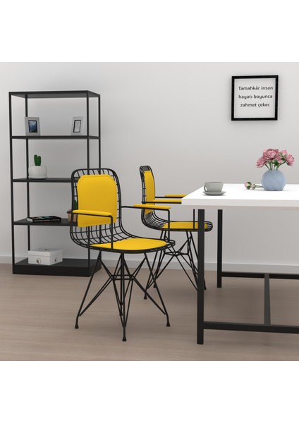 Knsz kafes tel sandalyesi 1 li mazlum syhsrı kolçaklı sırt minderli ofis cafe bahçe mutfak modelleri