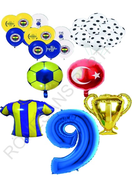 Sarı Lacivert Fenerbahçe Balon Seti Yaş 9