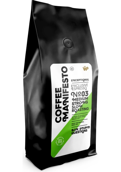 NO03 Exclusive Espresso Çekirdek Kahve 250 gr