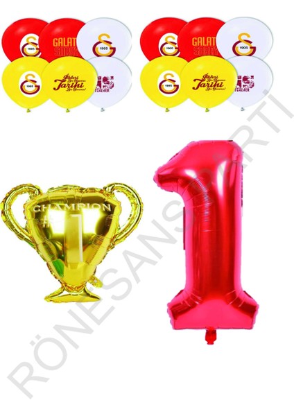 Galatasaray Sarı Kırmızı Doğum Günü Konsepti Yaş 1