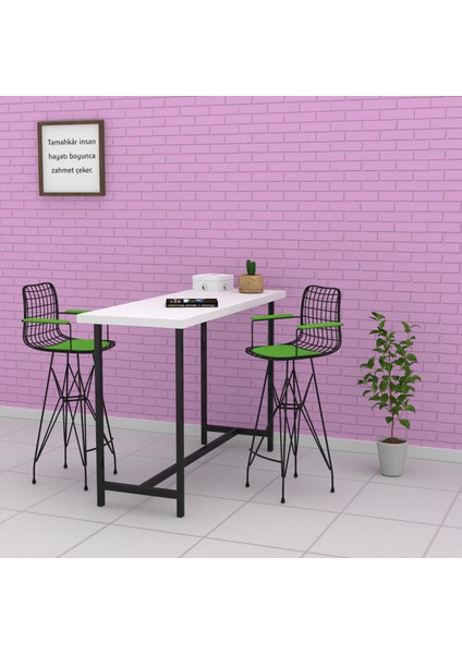 Knsz kafes tel bar sandalyesi 1 li zengin syhyşl kolçaklı 75 cm oturma yüksekliği ofis cafe bahçe mutfak