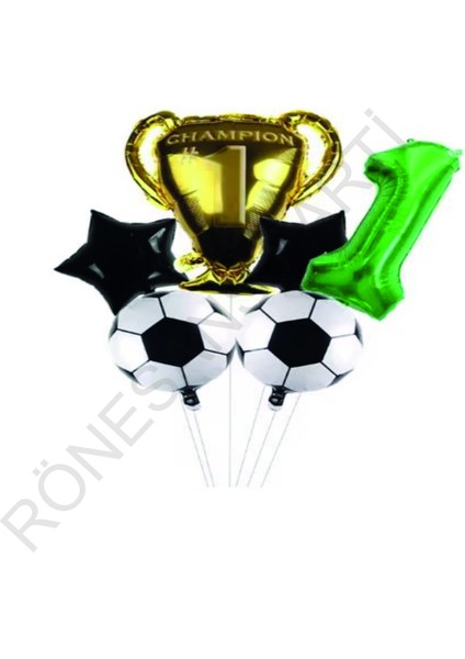 Futbol Temalı Doğum Günü Balon Seti Yaş 1