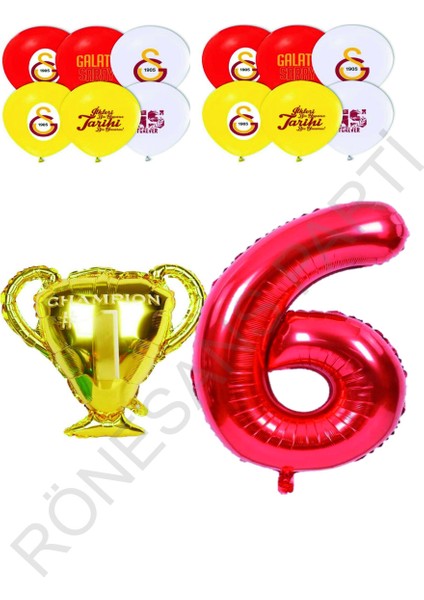 Galatasaray Sarı Kırmızı Doğum Günü Konsepti Yaş 6