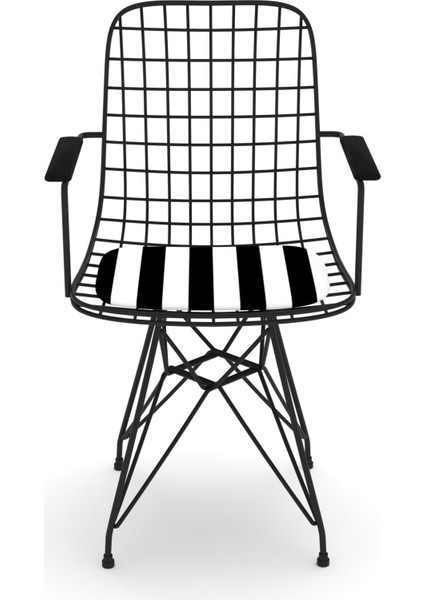 Knsz kafes tel sandalyesi 1 li mazlum syhtuan kolçaklı ofis cafe bahçe mutfak