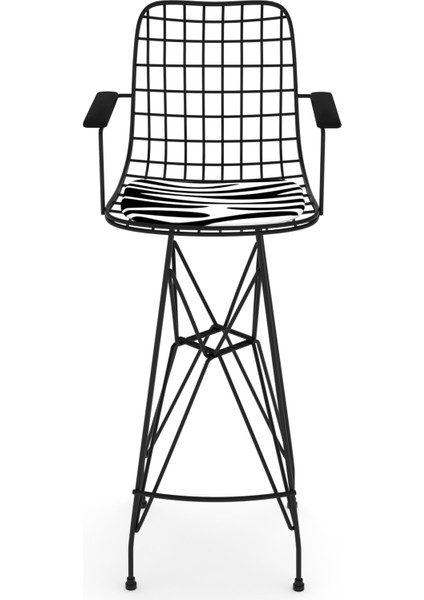 Knsz kafes tel bar sandalyesi 1 li zengin syhbonar kolçaklı 75 cm oturma yüksekliği ofis cafe bahçe mutfak fiyatları