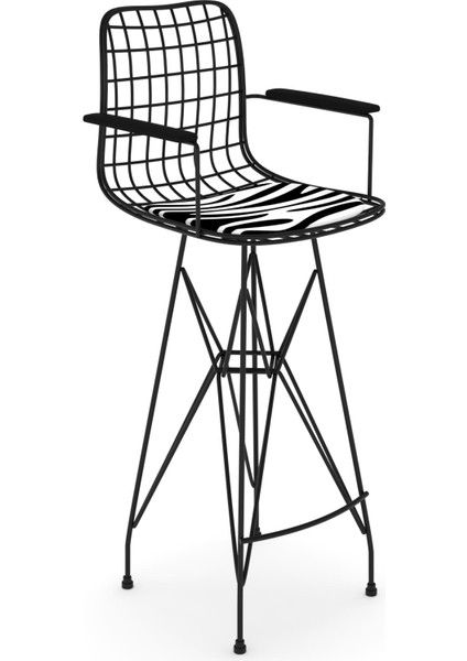 Knsz kafes tel bar sandalyesi 1 li zengin syhbonar kolçaklı 75 cm oturma yüksekliği ofis cafe bahçe mutfak modelleri