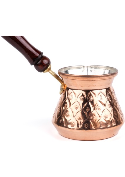 Bakır Cezve Çiçek Desenli modelleri