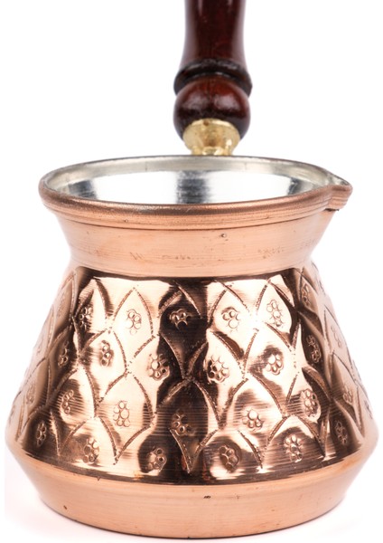 Bakır Cezve Çiçek Desenli fırsatları