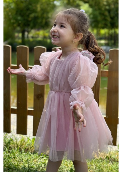 Kız Bebek Kız Çocuk Doğum Günü Parti Düğün Elbise Tüllü Tütü Astarlı Çocuk Giyim bebek giyim Elbise Uzun Kanatlı indirimleri