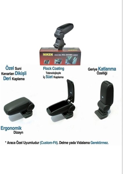 Megane 4 2016- Kol Dayama Kolçak Geçmeli Abs Siyah fırsatları