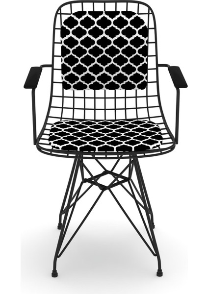 Knsz kafes tel sandalyesi 1 li mazlum syhviona kolçaklı sırt minderli ofis cafe bahçe mutfak fiyatları