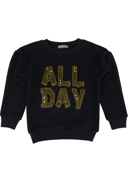 Kız Çocuk Yazı Baskılı Sweatshırt fiyatları