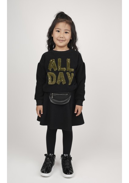 Kız Çocuk Yazı Baskılı Sweatshırt indirimleri