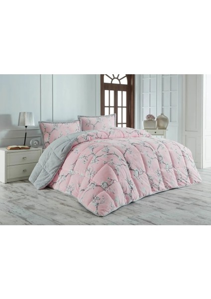 comforter set, çift kişilik yorgan seti (220 x 240 cm)-eylül gri