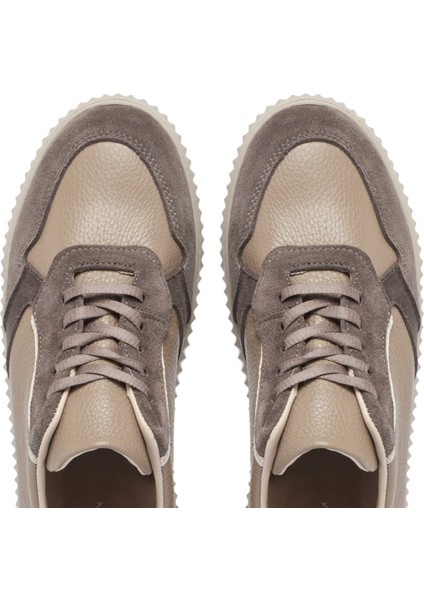 Bej Hakiki Süet Deri Kadın Sneaker - K24S1AY67594-T86 indirimleri
