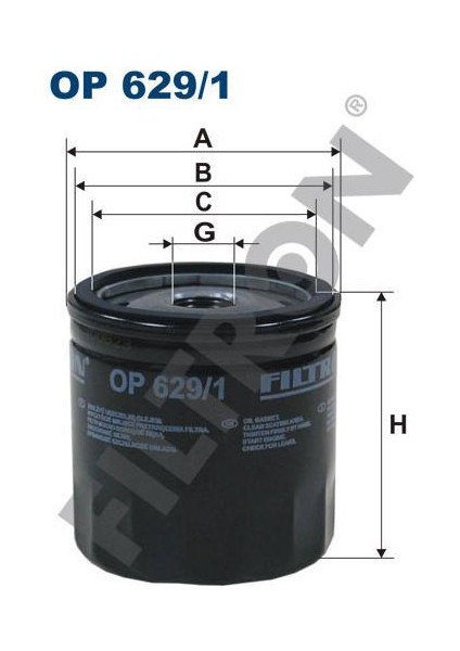 7S7G6714A1A Yağ Filtresi Ford Cmax Fıesta4-5-6 Focus1-2-3-4 Ka Kuga Mondeo4-5 Transıt 96- OP629/1