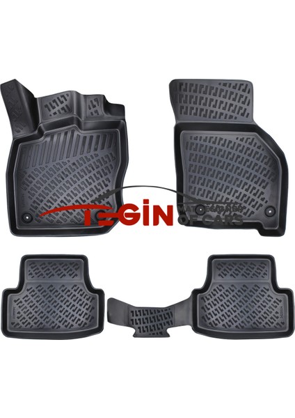 Audi A3 2021 3D Havuzlu Paspas Siyah