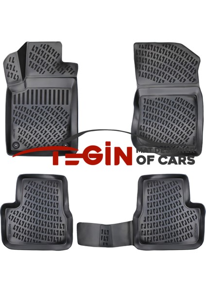 Citroen C3 2010 3D Havuzlu Paspas Siyah