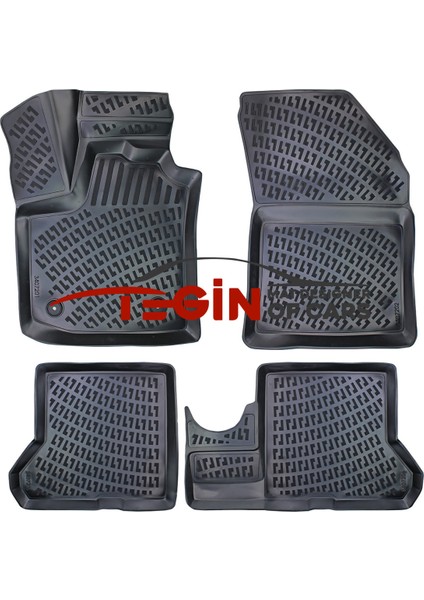 Dacia Dokker 2022 3D Havuzlu Paspas Siyah