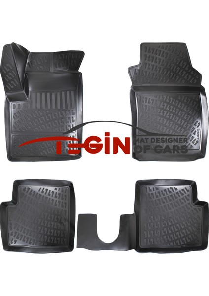 Fiat 500 2008 3D Havuzlu Paspas Siyah