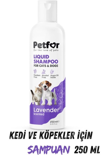 Kedi ve Köpekler Için Lavantalı Şampuan 250 ml X2 Adet