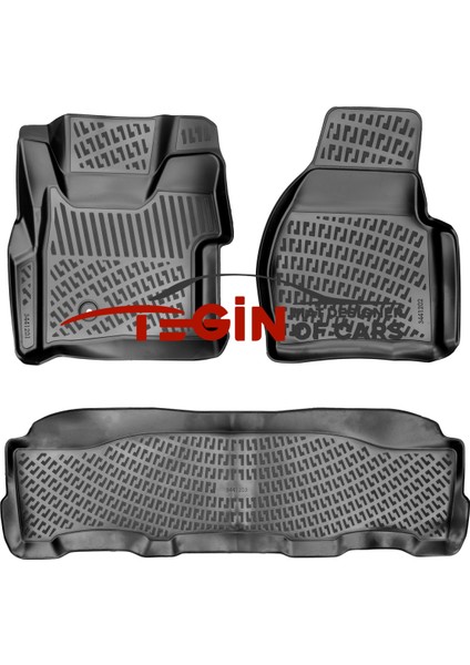 F250/F350/F450/F550 Usa 2008 3D Havuzlu Paspas Siyah