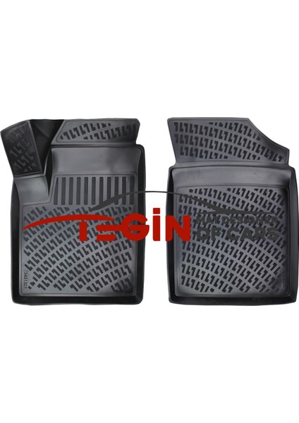 Citroen Berlingo Panelvan 2 Parça 2000 3D Havuzlu Paspas Siyah