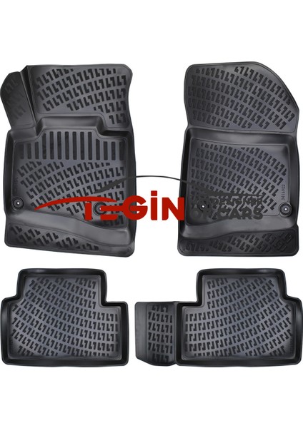 Citroen C5 2011 3D Havuzlu Paspas Siyah