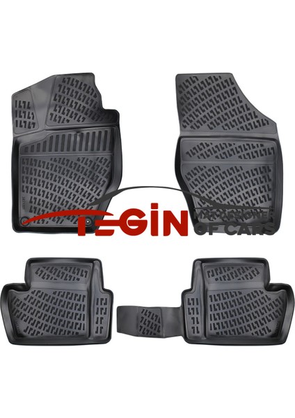Citroen C4 2012 3D Havuzlu Paspas Siyah