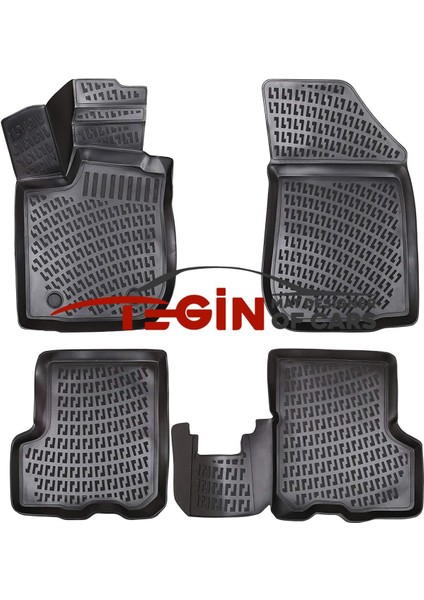 Dacia Sandero 2008 3D Havuzlu Paspas Siyah