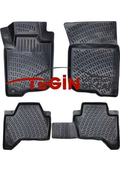 Mitsubishi L200 Blizzard-Tornado-Storm Paket 3D Havuzlu Paspas 2022 Siyah