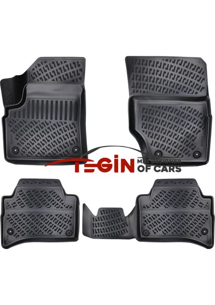 Porsche Cayenne 3D Havuzlu Paspas 2002-2010 Siyah