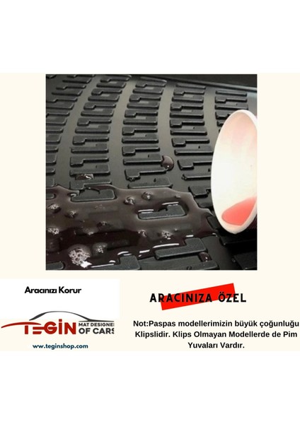 Opel Corsa C 3D Havuzlu Paspas 2002 Siyah