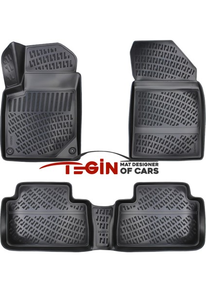 Peugeot 407 3D Havuzlu Paspas 2008 Siyah