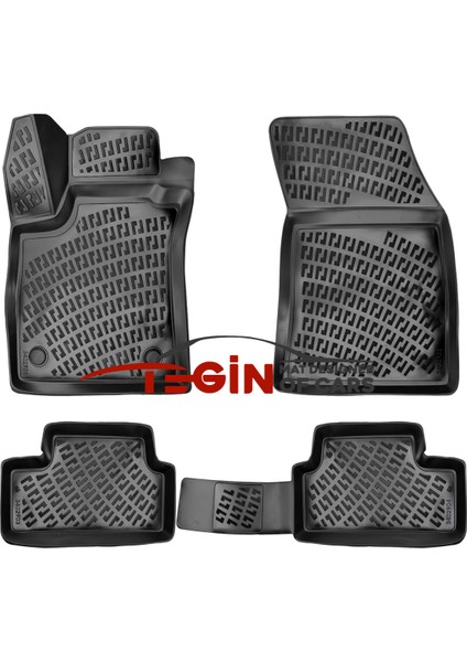 Renault Megane 4 Hb 3D Havuzlu Paspas 2016 Sonrası Siyah