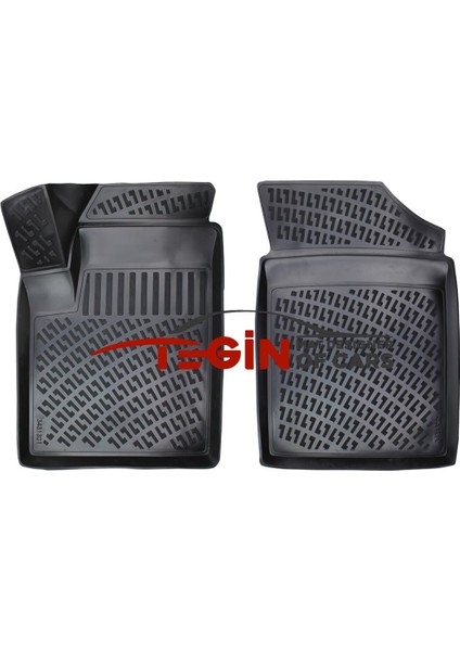 Peugeot Partner 1 Panelvan (2 Parça) 3D Havuzlu Paspas 2002 Siyah