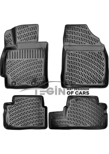 Toyota Corolla 3D Havuzlu Paspas 2007 Siyah