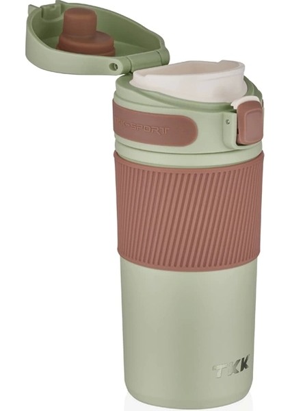 T2001 Tkk Çelik Termos Süzgeçli Mug 450 ml Yeşil fiyatları